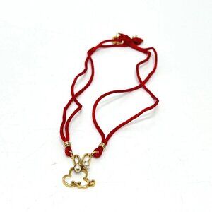 Dior Rabbit motif Necklace Choker Metal Gold
